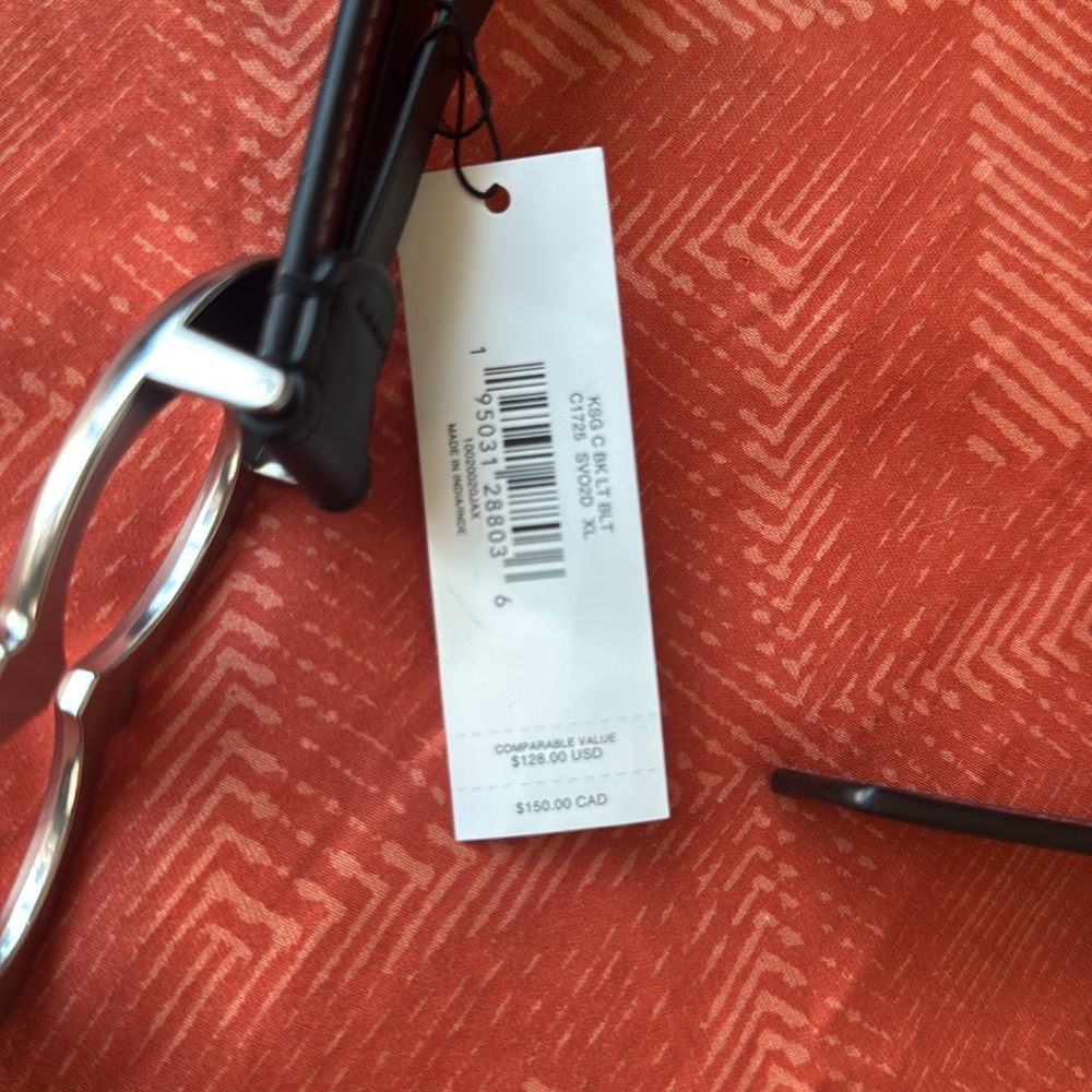 Women’s black leather Coach thin belt, Size: XL - Picture 6 of 6